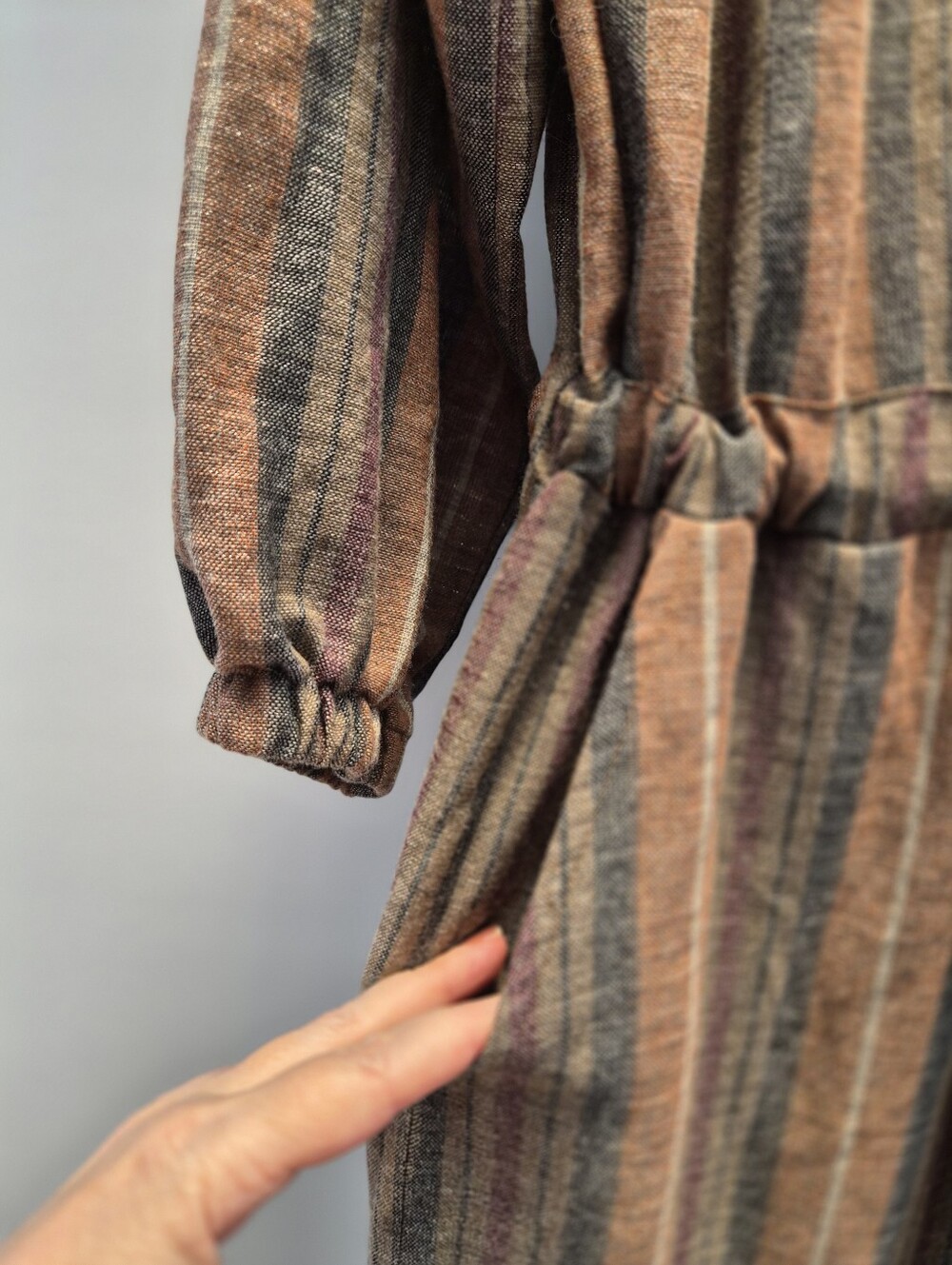 Free People Loveland Metallic Striped Jumpsuit M Excellent Whimsigoth 70s Boho - Picture 15 of 16